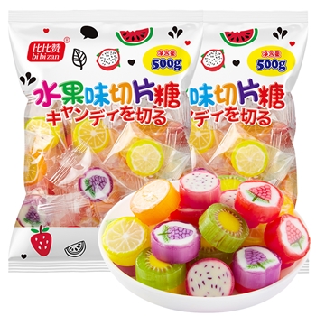 水果切片糖  硬糖糖果网红 创意好吃   2斤