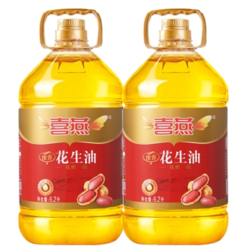 浓香花生油12.4Lx1组物理压榨一级食用油纯正粮油6.2Lx2