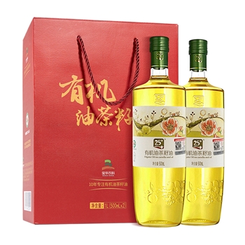 山茶油野山茶油茶籽油节日送礼礼品500ml*2礼盒装套装