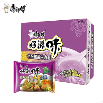 康师傅方便面20袋整箱袋装老坛酸菜牛肉面